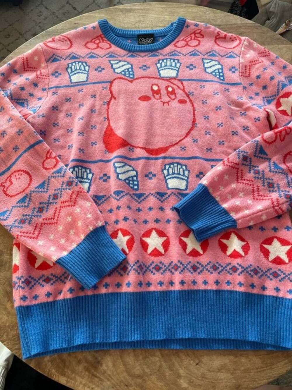 Kirby Nintendo Retro Knit Sweater Ugly